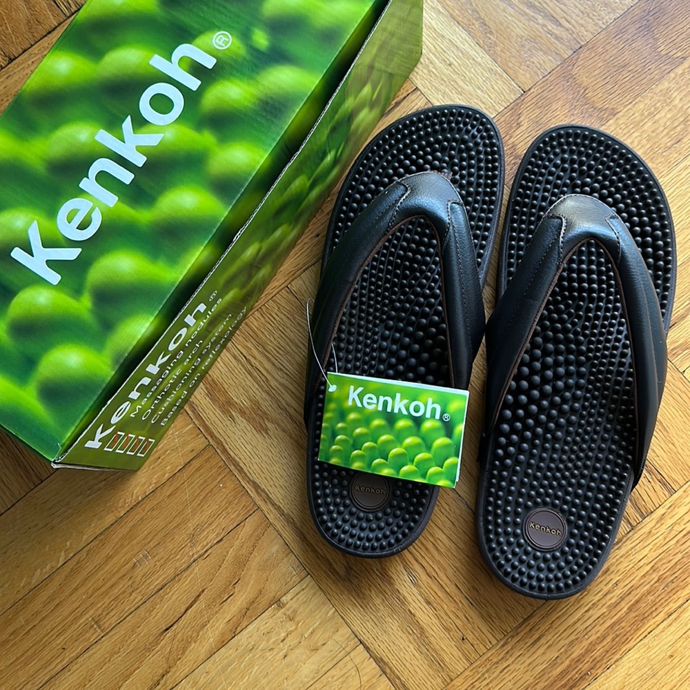 Kenkoh Spirit V Massage Sandal, Brown, size 11
